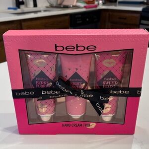 Bebe Pink Hand Cream Trio with Black Ribbon